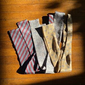 Lot of 3 Skinny Silk Scarves